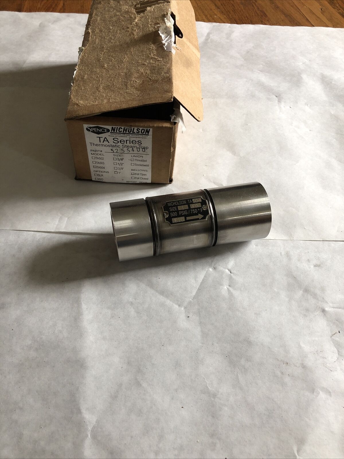 New 1” Nicholson Ta504 1” Npt B10 Steam Trap Valve,Bm