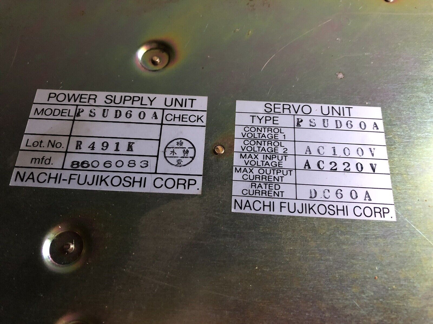 Nachi Psud-60A Power Supply Unit Nachi Cnsb, Tb
