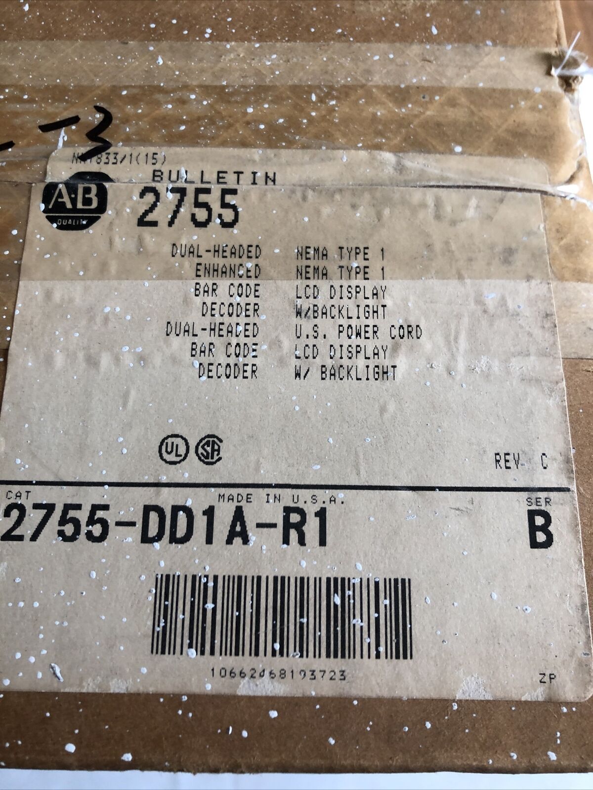 New Allen Bradley 2755-Dd1a-R1  Bar Code Decoder Dual For System,De,Fl