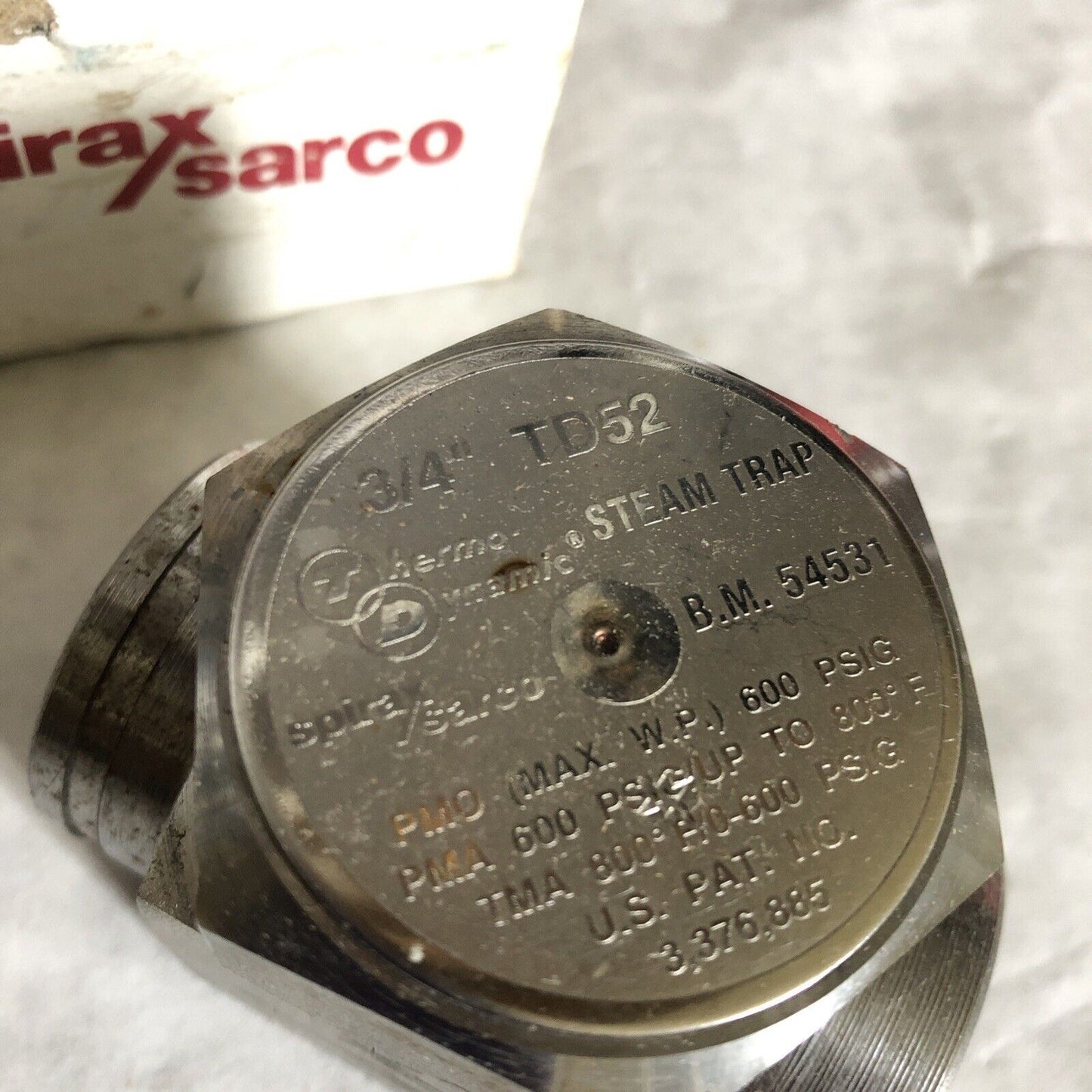 New 3/4 Npt Spirax Sarco Td52 Steam Trap 3/4 Td52 Thermo-Dynamic B.M.54531,En,Bh