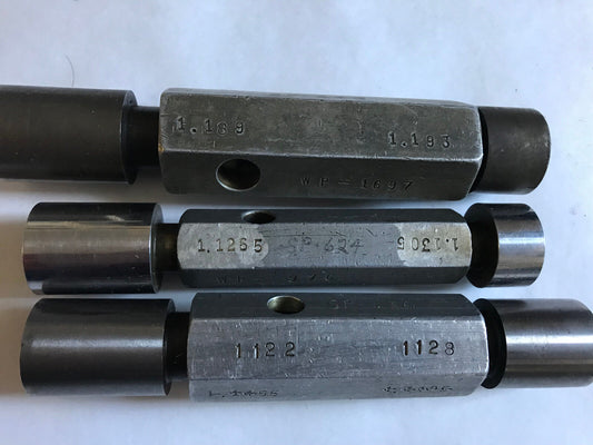 Lot The Pipe Machinery Go No Go Plug Gage 1.122,1.128,1.189,1.193,1.1265,Sh
