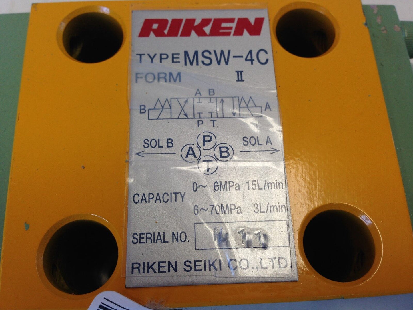 New Riken Seiki Msw-4C Solenoid Valve Ac100v,Tg