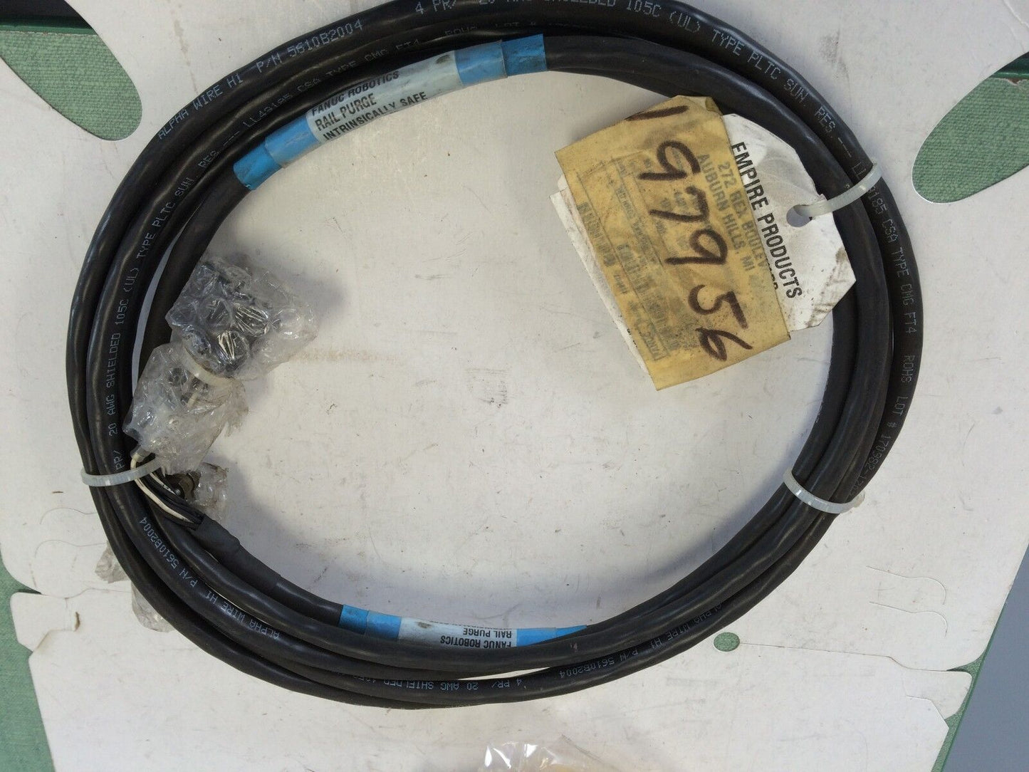 New Fanuc Ee-4696-248-004 Po#440645 Plc Servo Rail Purge Intrinsically Cable,Bp