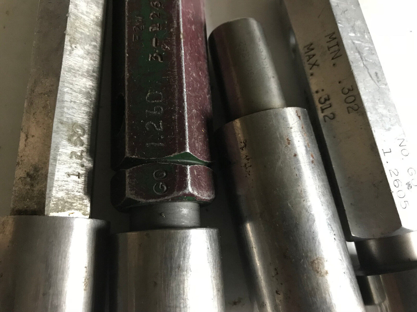Lot The Pipe Machnery Inspection Gage Go No Go Plug  1.260 1.250 1.2605 1.252,Et
