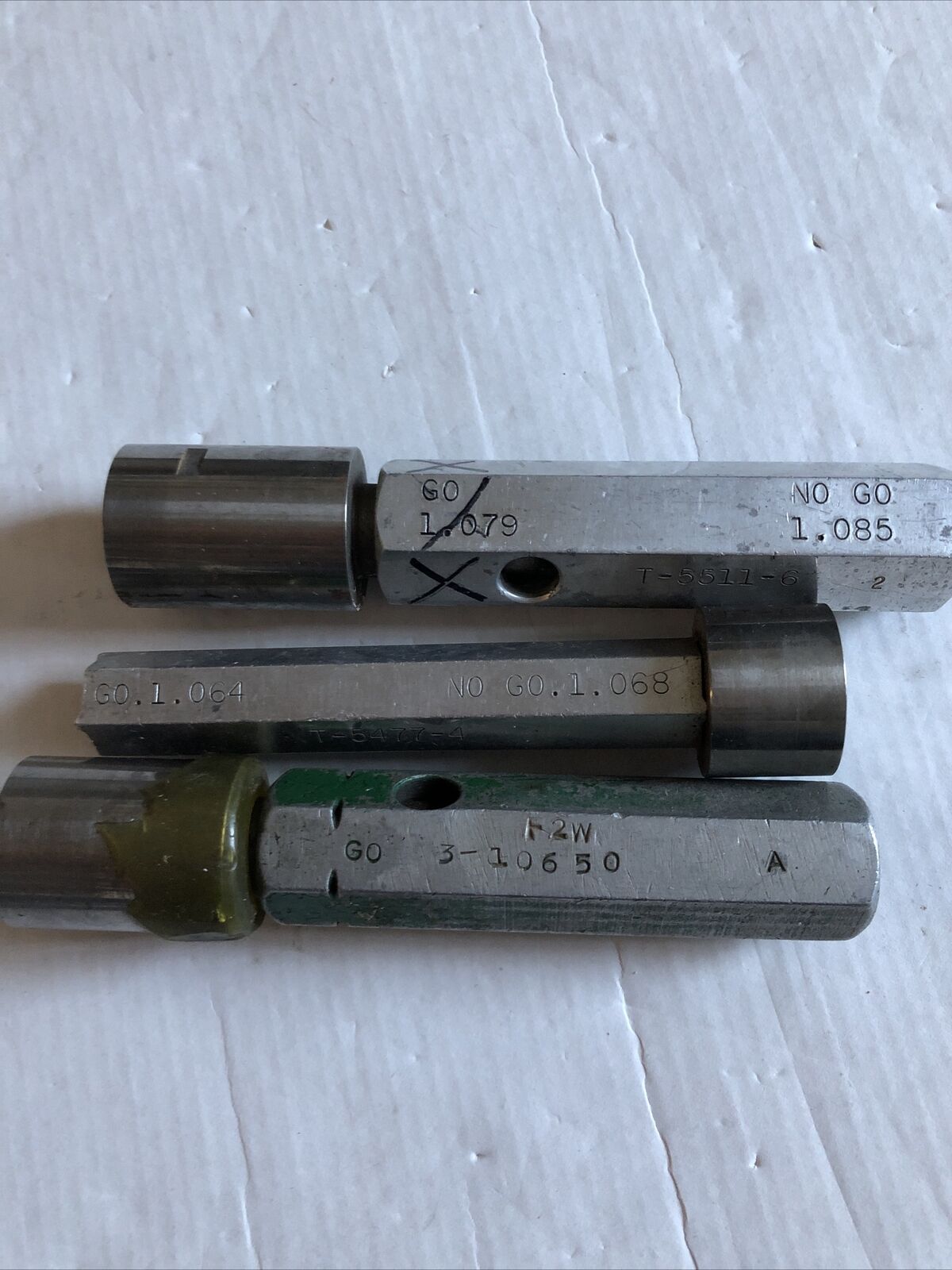 Lot The Pipe Machinery  Go No Go Plug Gage 1.068,1.079,Ad