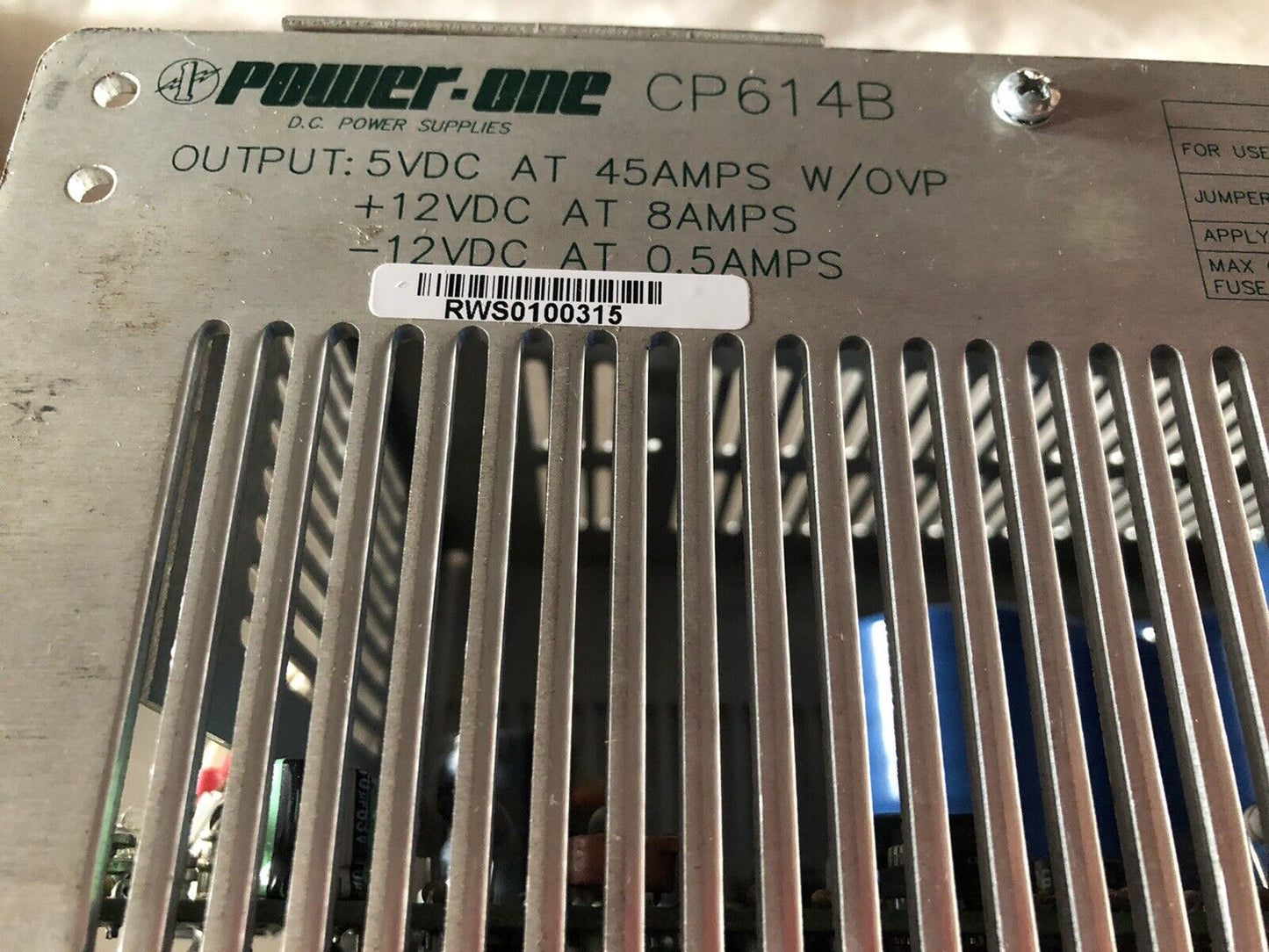 Power-One Cp614b Dc Power Supply, 5 Vdc/12 Vdc,Ck