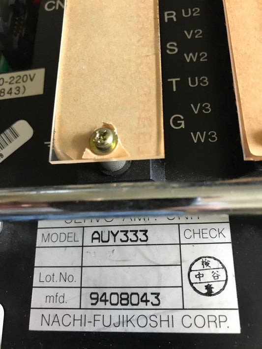 Nachi-Fujikoshi Auy333 Servo Amplifier 200-220(Um843),Nachi Auy333,Sc15,S.H.V,Ad