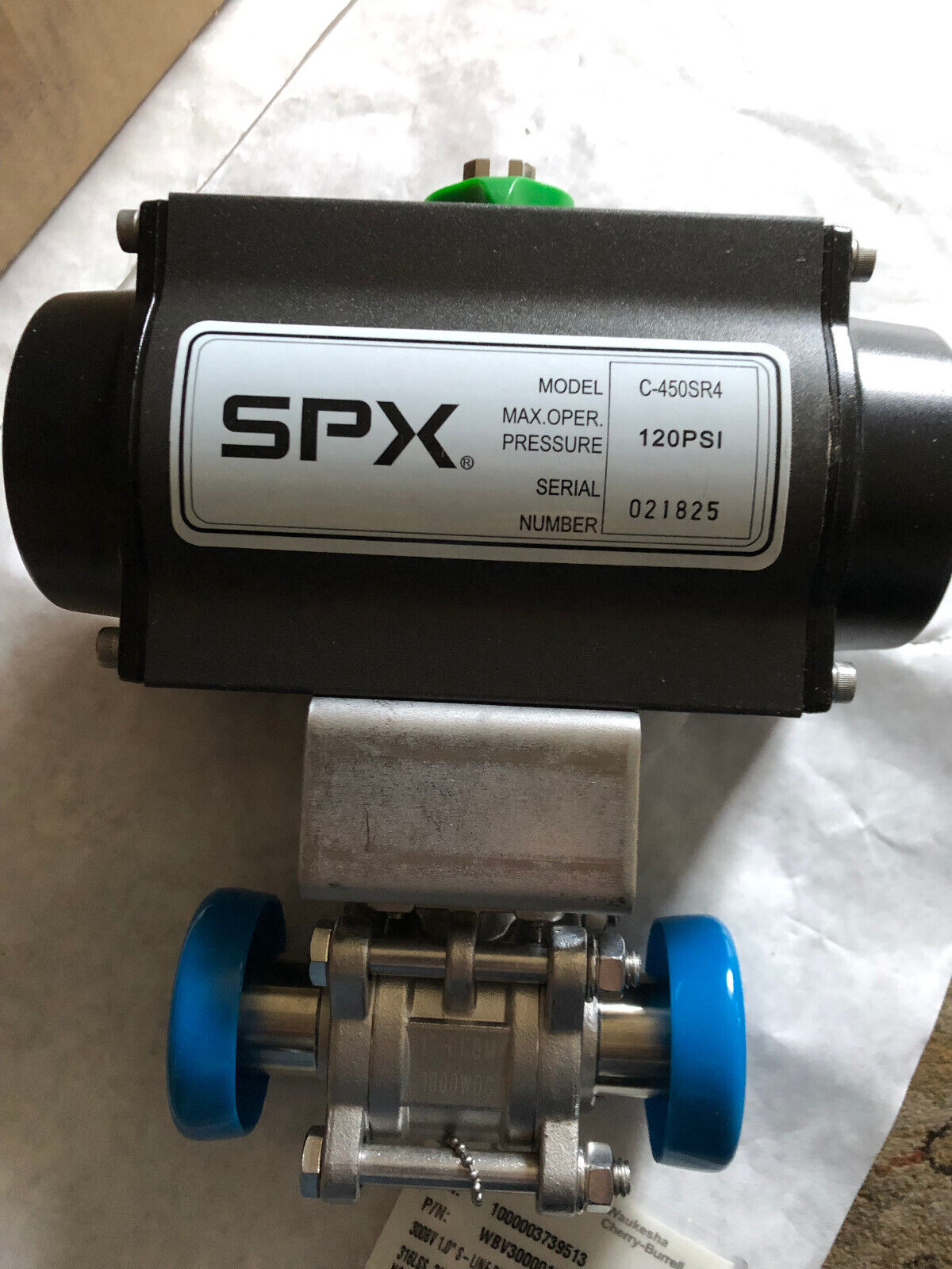 New Spx C-450Sr4 Wbv30000132 Pneumatic Actuated Ball Valve,161208C3,Az