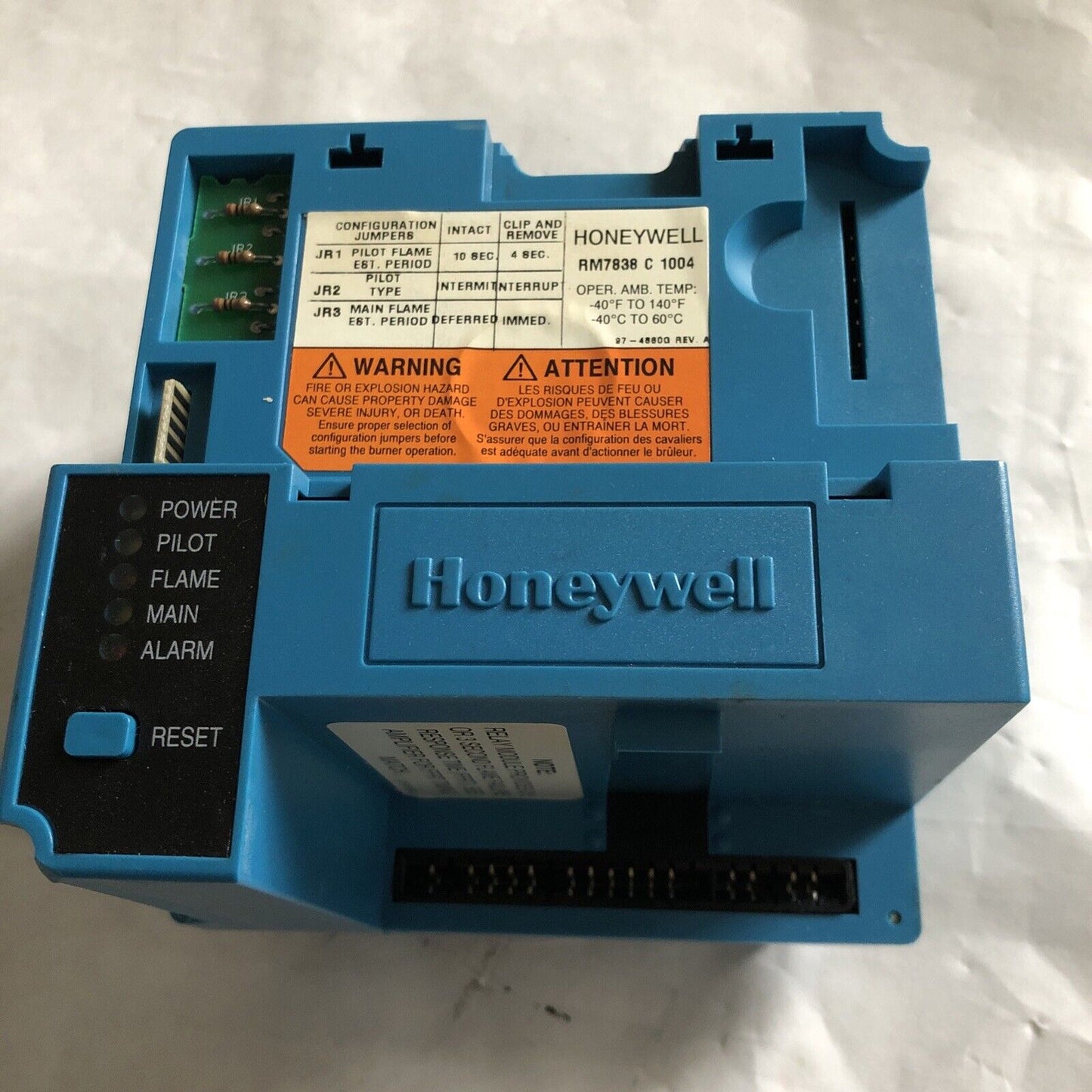 Honeywell Burner Control Rm7838 C 1004,Dynamic Ampli-Check,R7847b1031,Dynamic,Bw