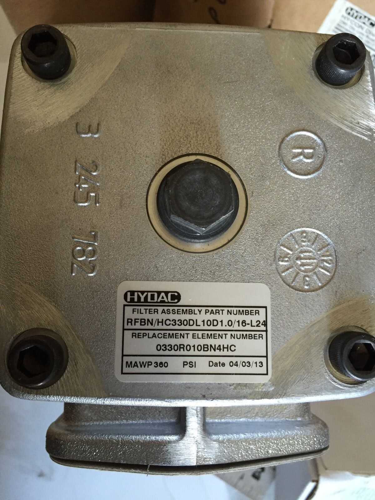 New Hydac Rfbn/Hc330dl10d1.0/16-L24 Pneumatic Filter Assembly,Hydac 3 245 782,Bi