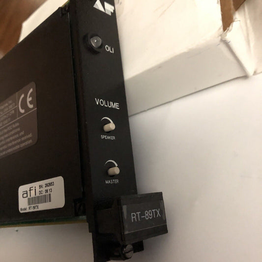 New Af Rt-89Tx,American Fibertek Rt-89Tx Intercom Rack Card,Afi Rt89tx,Bw