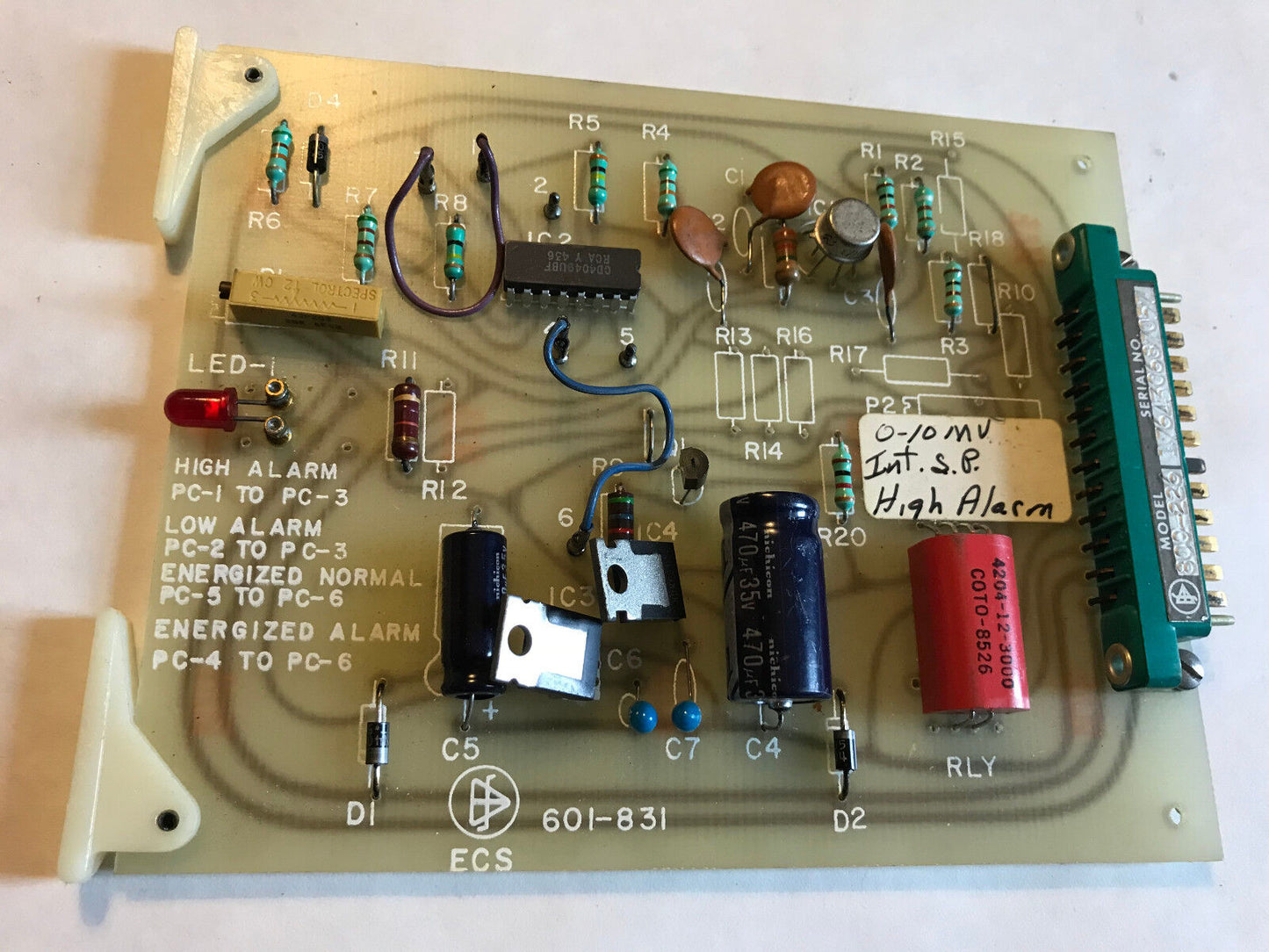 Ecs 800-226,601-831,High Alarm 800-226 Pc High-Low Alarm Card Pcb,Ad