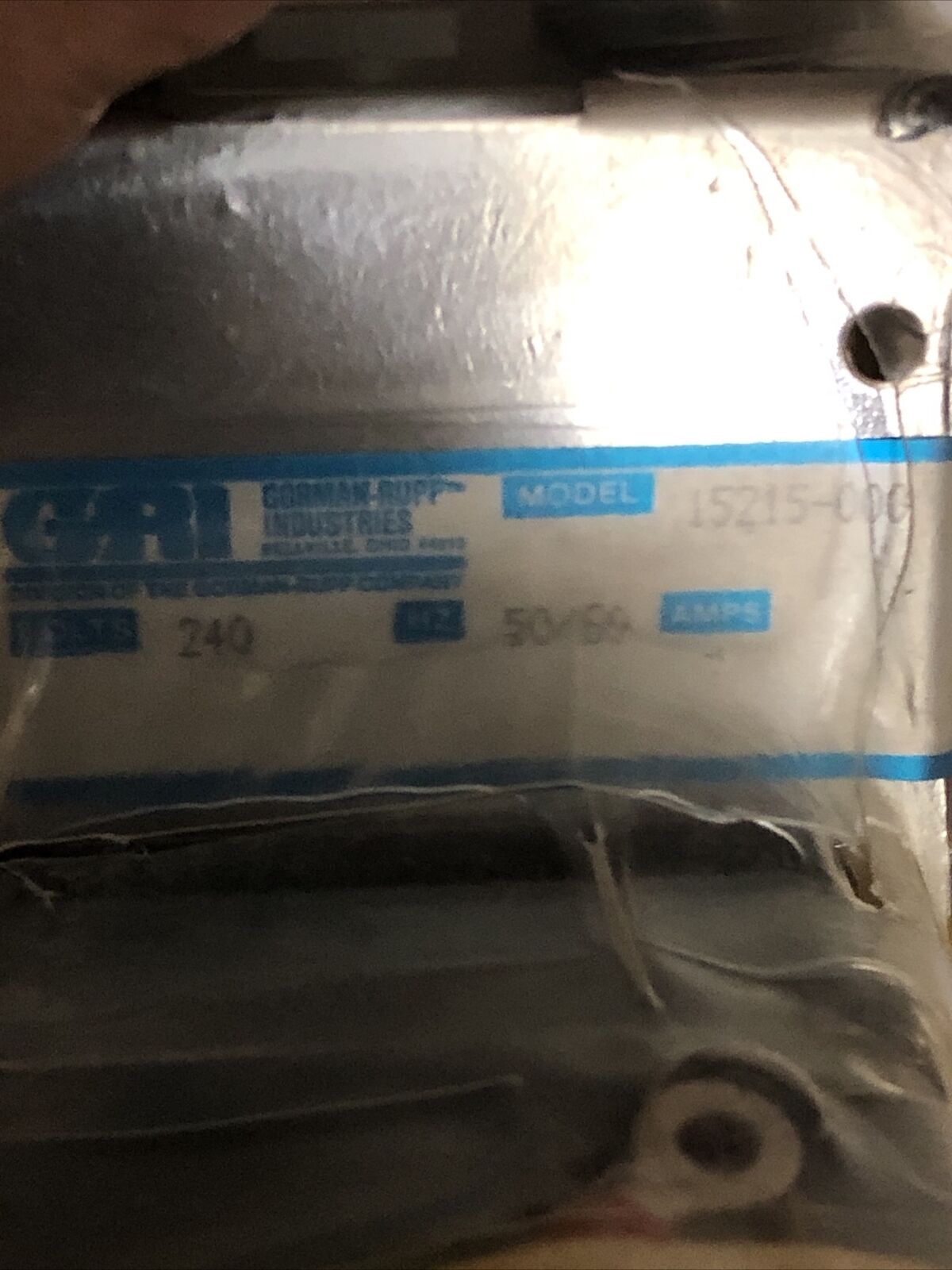New Gri 15215-000, 240V ,Durham ,Gorman-Rupp 15215 Pump,Cs