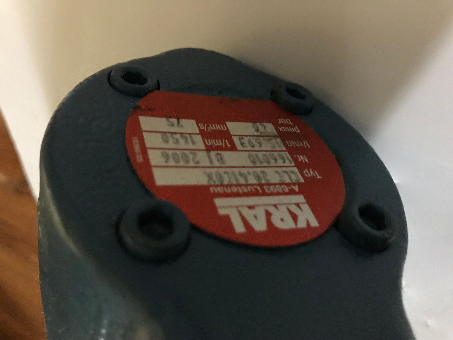 New Kral Clc 20-41C0x Hydraulic Motor  Clc 166010 Bj 2006 Kral Clc 20-41Cox,Em