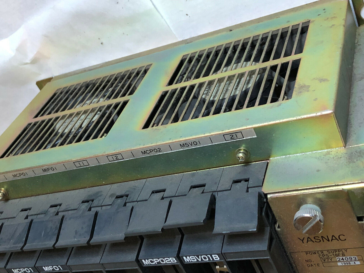 Yaskawa Jznc-Mrk12-1E,Cps-18Fb V7y 24093 Control,Mcp01,Mif01,Mcp02b,Msv01b,Tj