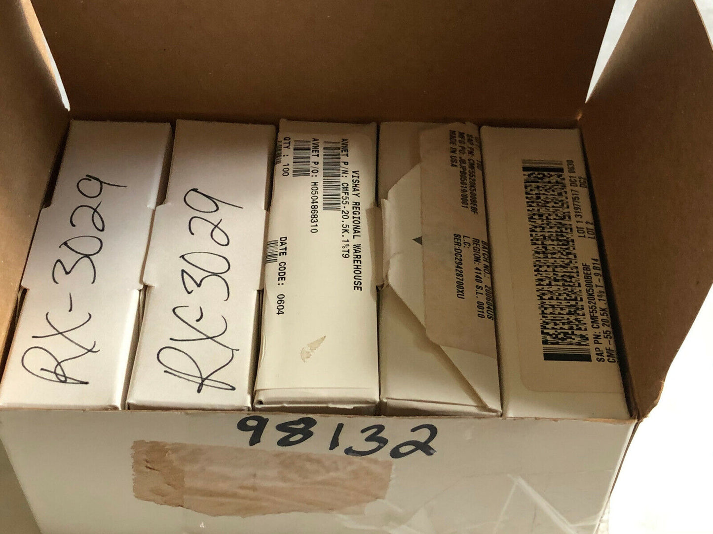 New Lot 1000 Dale Cmf5520k500bebf Resistor,Metal Film Cmf55-20.5K. 1%T9,Sb