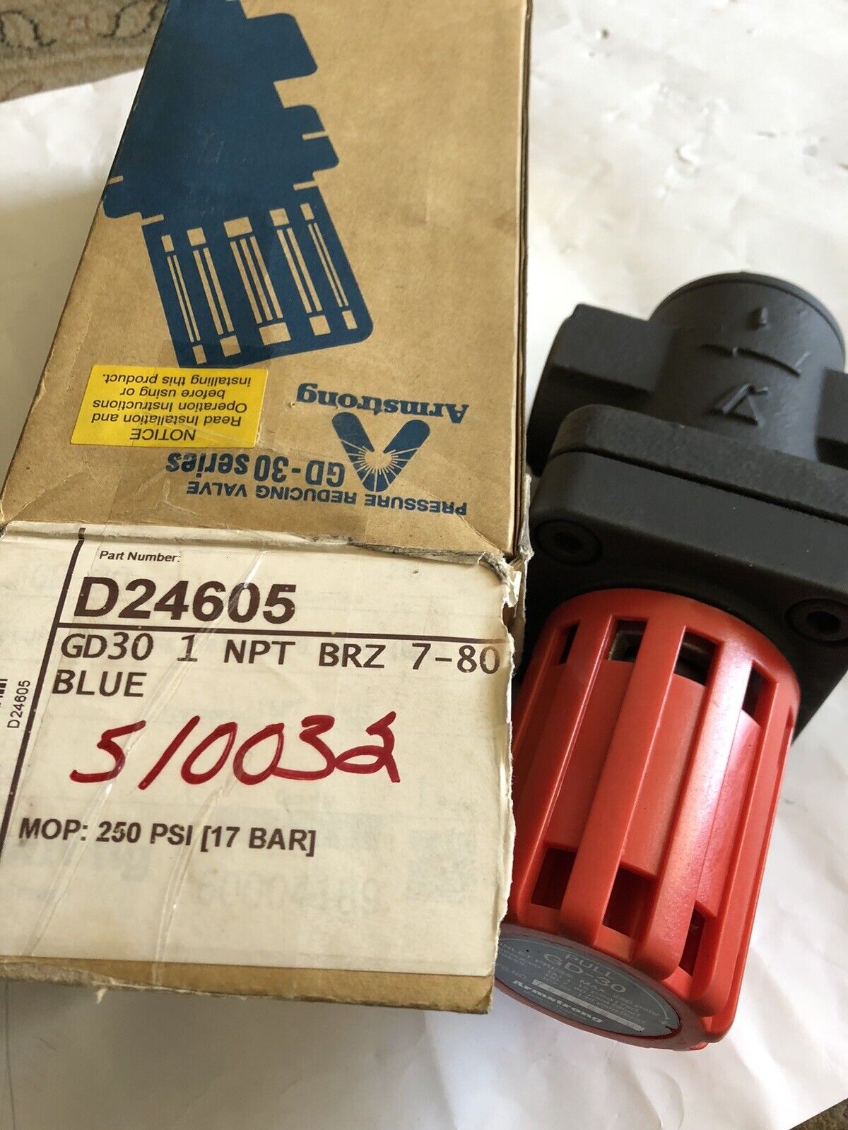 New 1” Npt Armstrong Yoshitake Gd-30 Pressure Reducing Valve Pull Gd30,Aa
