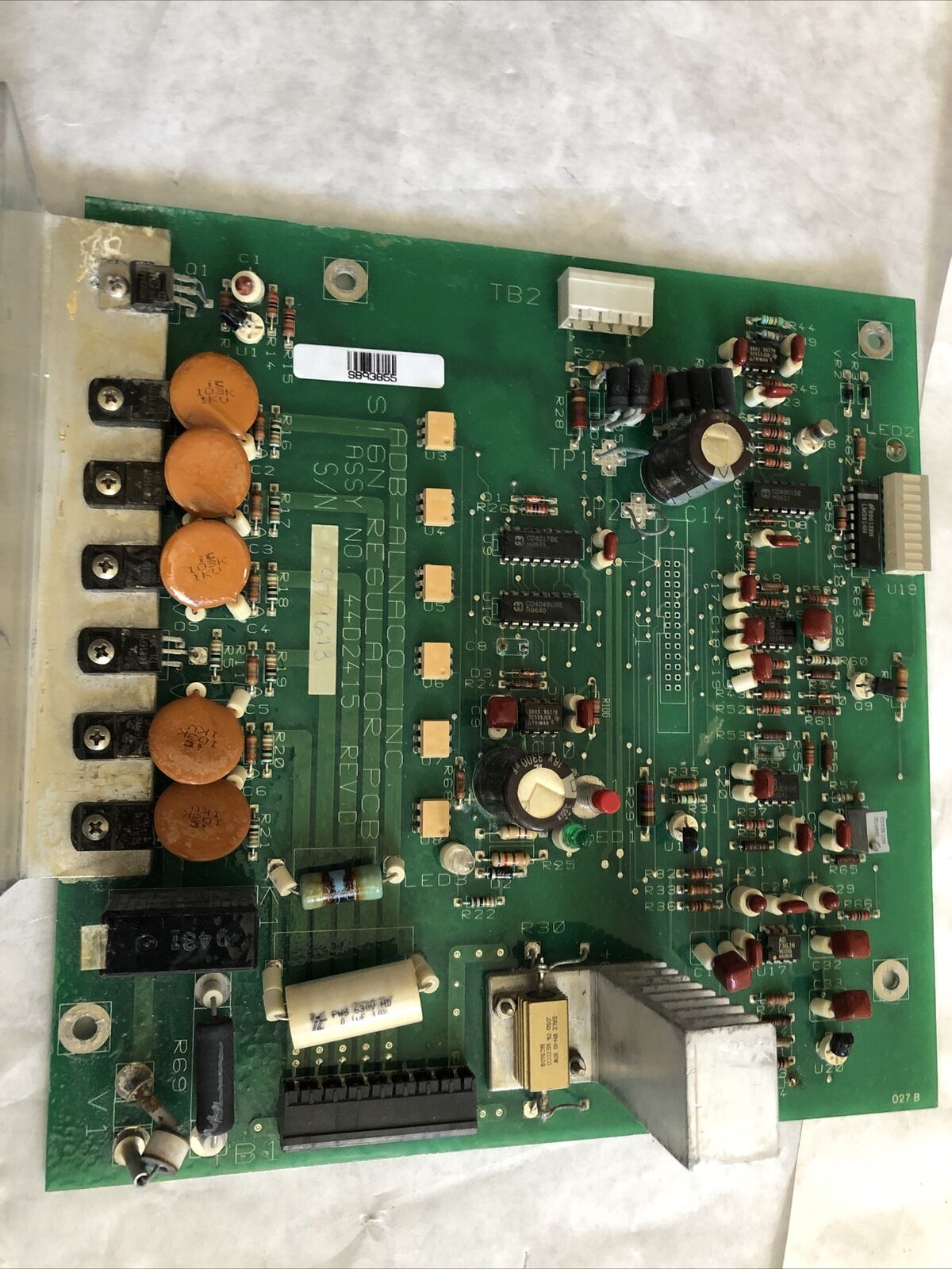 Adb Alnaco 44D2415 Rev D, Sign Regulator Pcb  ,Ec