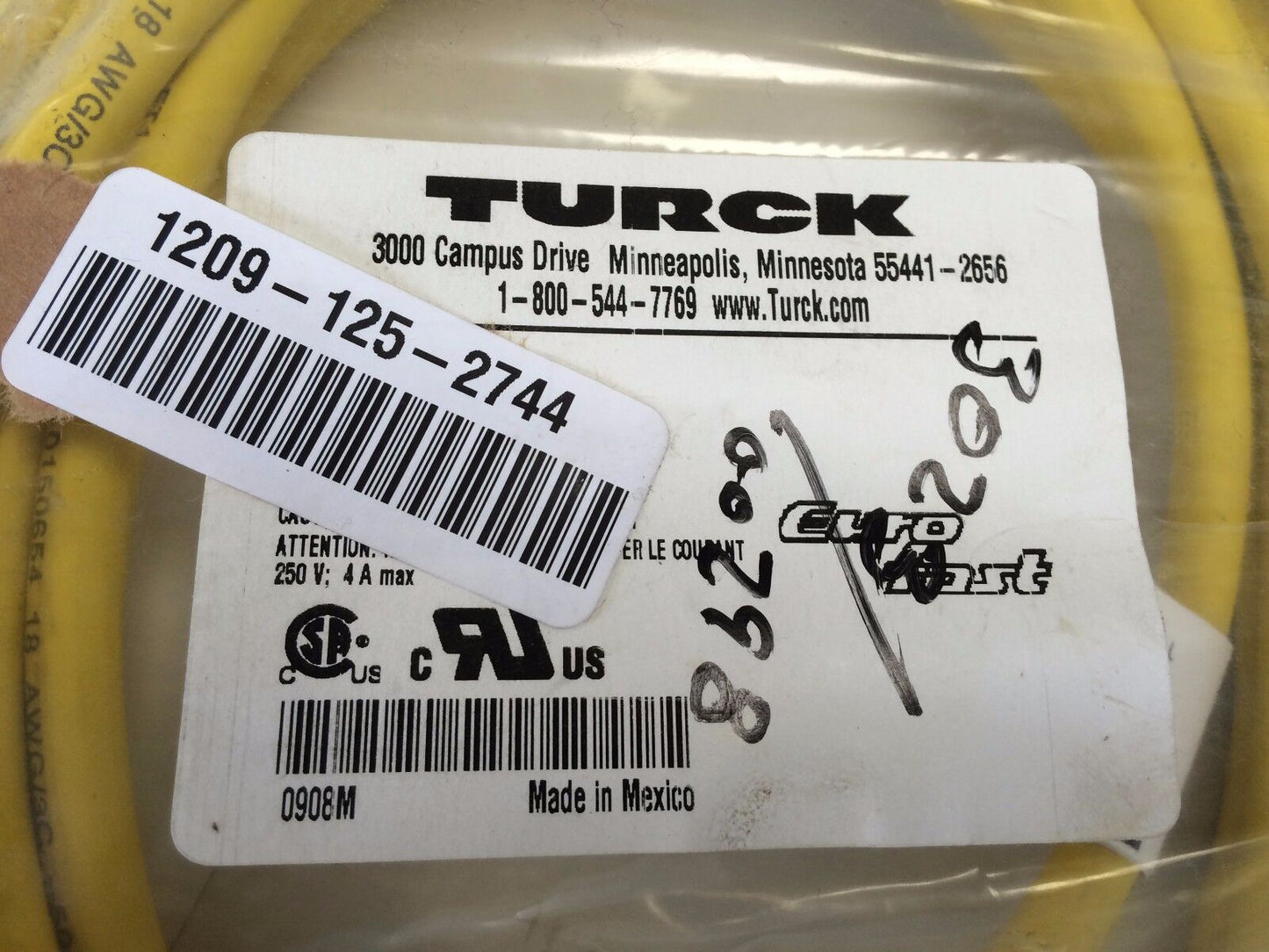 New Old Turck Wke 4T-7/S600 ,U2508-38 Servo/ Encoder Cable,Ez