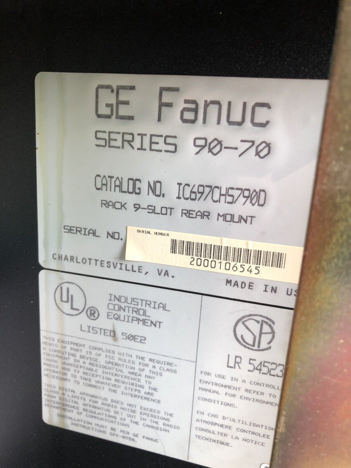Ge Fanuc Ic697ch5790d,Ic697pwr710b Expansion Rack, A20b-1002-0680 Power Unit,Dl