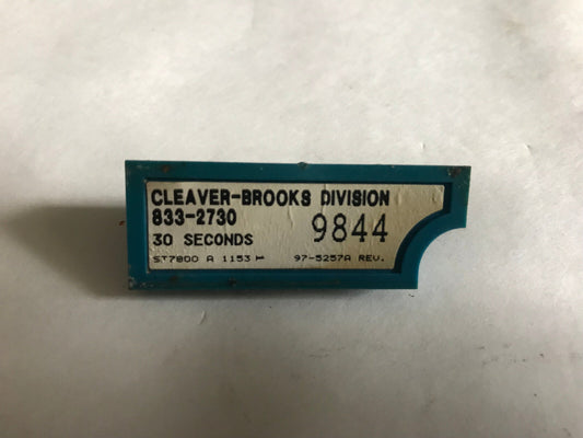 Cleaver Brooks 833-2730 Burner 833-2730 30Seconds Purge Timer,Cs,Ct,Sc,Th