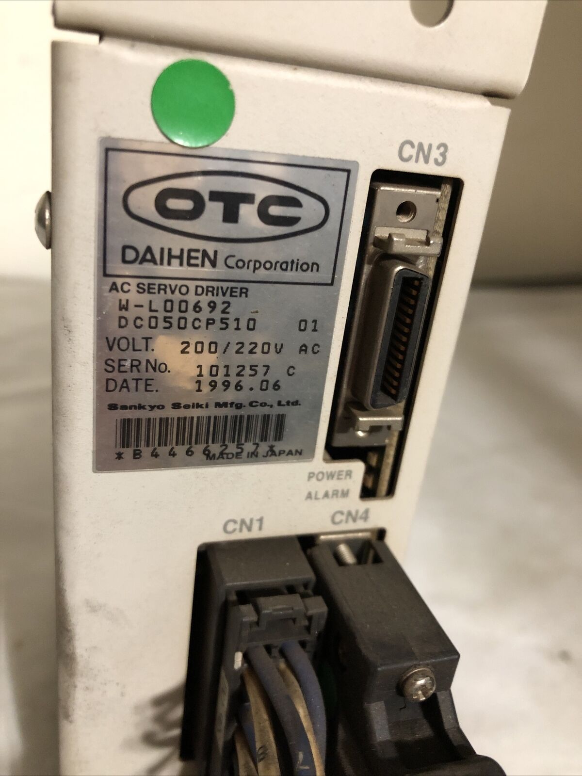 Otc Daihen Otc W-L00692,Dc050cp510 Ac Servo Drive,200/220 Vac,W-Loo692,Fg