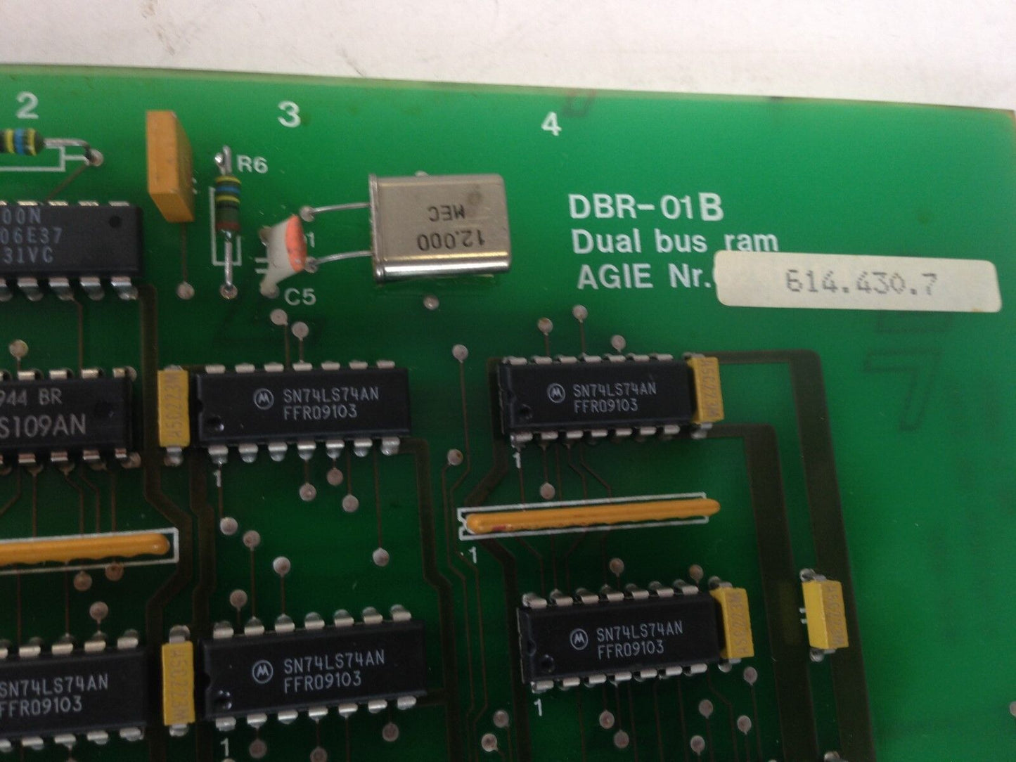 Agie 614.430.7 , Dbr-01B, Dual Bus Ram Pcb Card Circuit,Bx