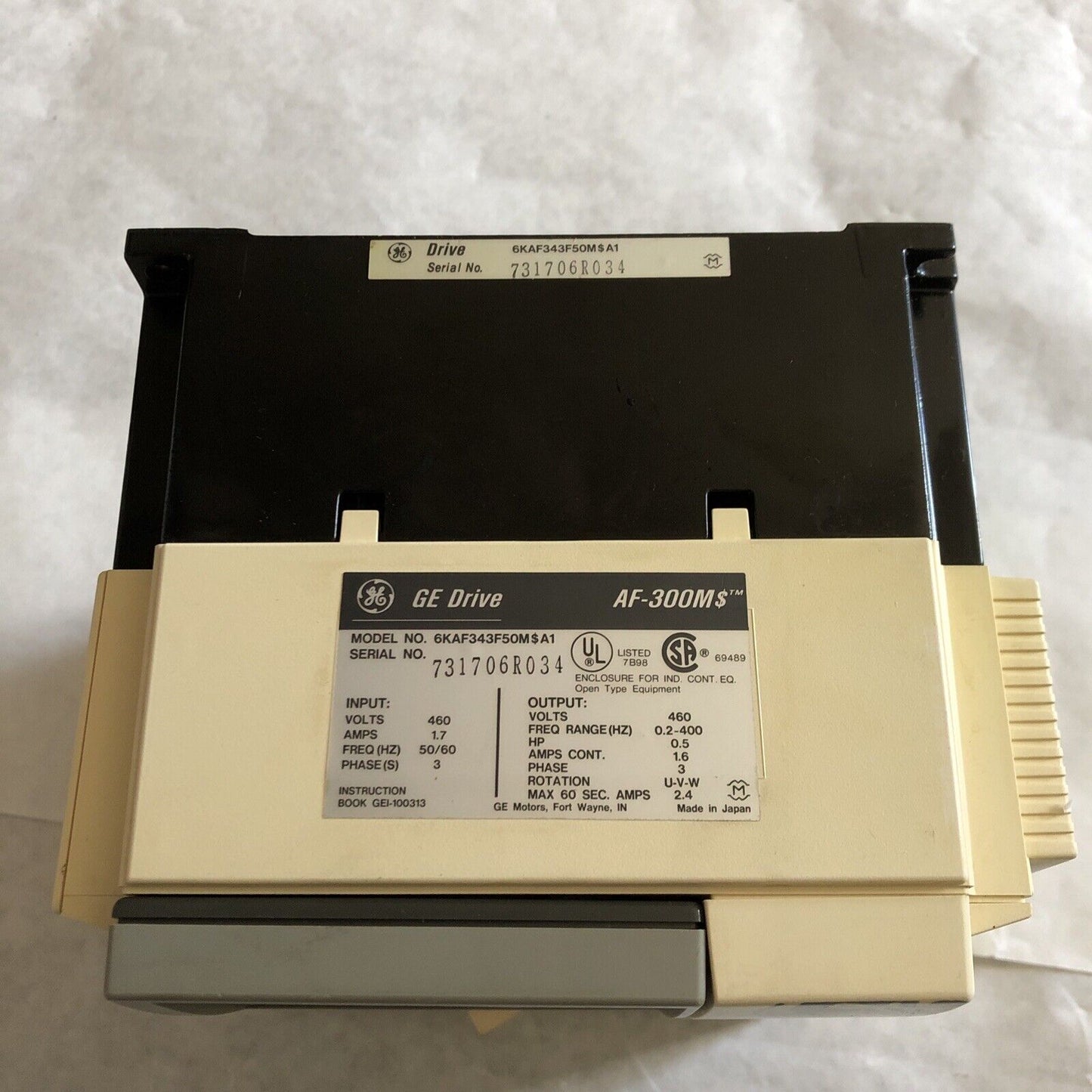 New G.E. 6Kaf343f50m$A1 Drive, 1/2Hp,3Ph,460V,Ge Drive Af-300 Micro,Af-300M$,Sj