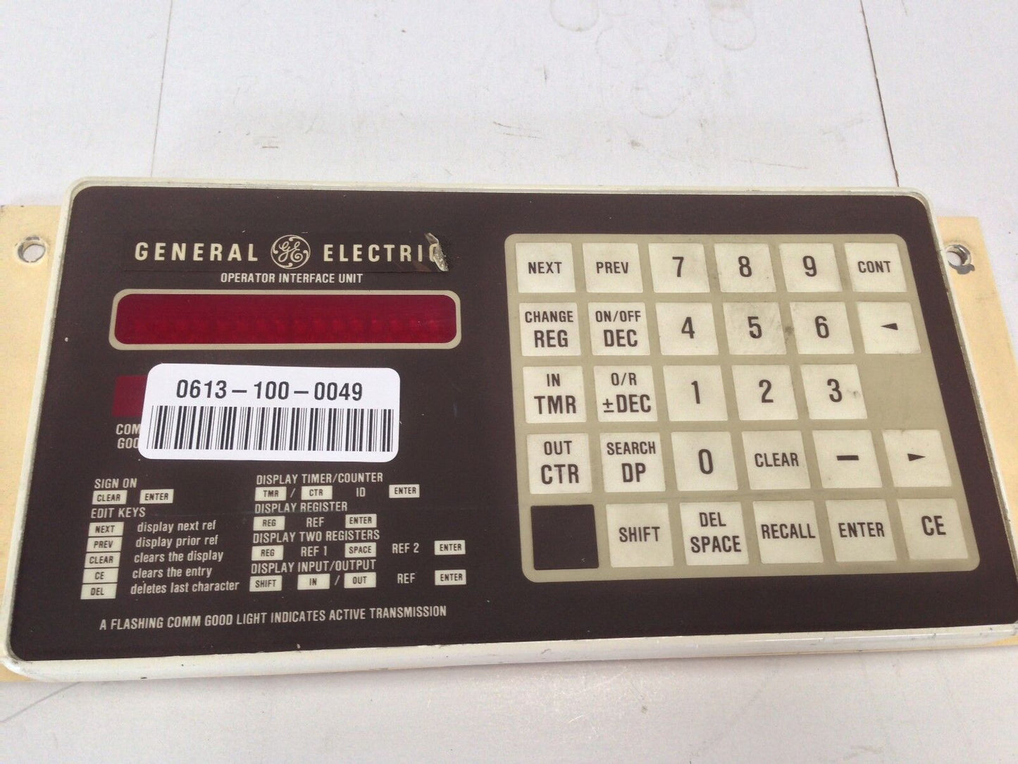 General Electric Tm77-21-001 Ge Operator Interface Unit, 44A720058-001,Tc