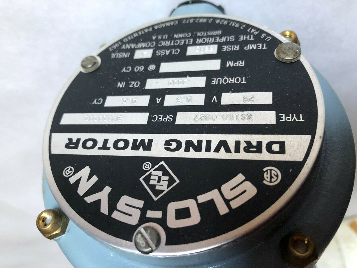 Superior Electric Ss150-1027 Stepper Motor Slo-Syn 25Vdc 0.5A,2000 Oz/In,Tc