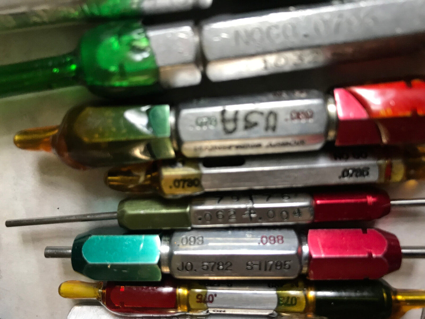 Lot Plug Gage Go Nogo Van Keuren .093,097,0932,062,0795,078,079,062,071,073,Es