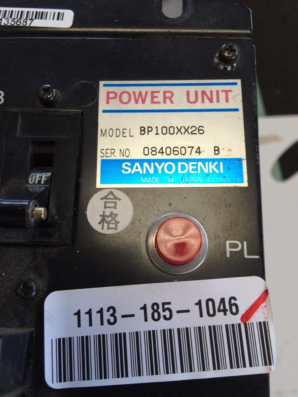 Kawasaki Sanyo Denki Bp100xx26 Power Unit,H8762-01005,Bg