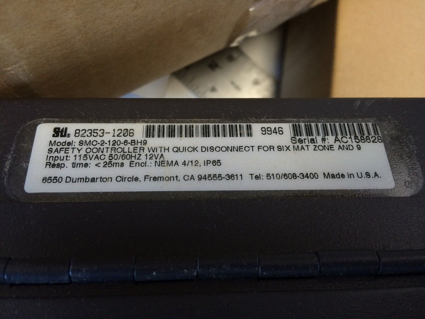 New Sti 82353-1206 Safety Mat Controller W/Quick Disconnects,Smc-2-120-6-Bh9,Ae
