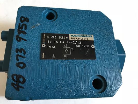 Mannesmann Rexroth Sv 15 Ga 1-42/12 R04,503 632 Hydraulic Air Control Valve,Ac
