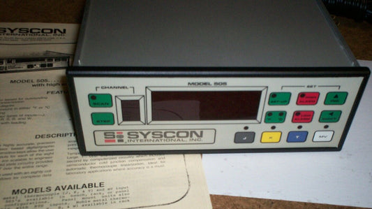 505-G-U Syscon Linearized Microprocessor Datalogger 505 (No Power,For Repair),Dj