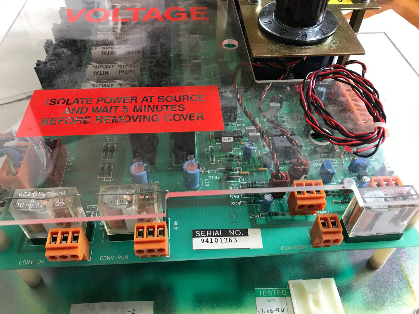 Nada Electronics Variable Speed Dc Drive,Evk71-050,110V,Conv.Ok,Conv.Run,Sr