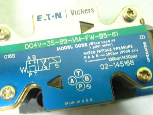 Eaton Vickers Dg4v-3S-8B-Vm-Fw-B5-61 Hydraulic Directional Control Valve,Eo