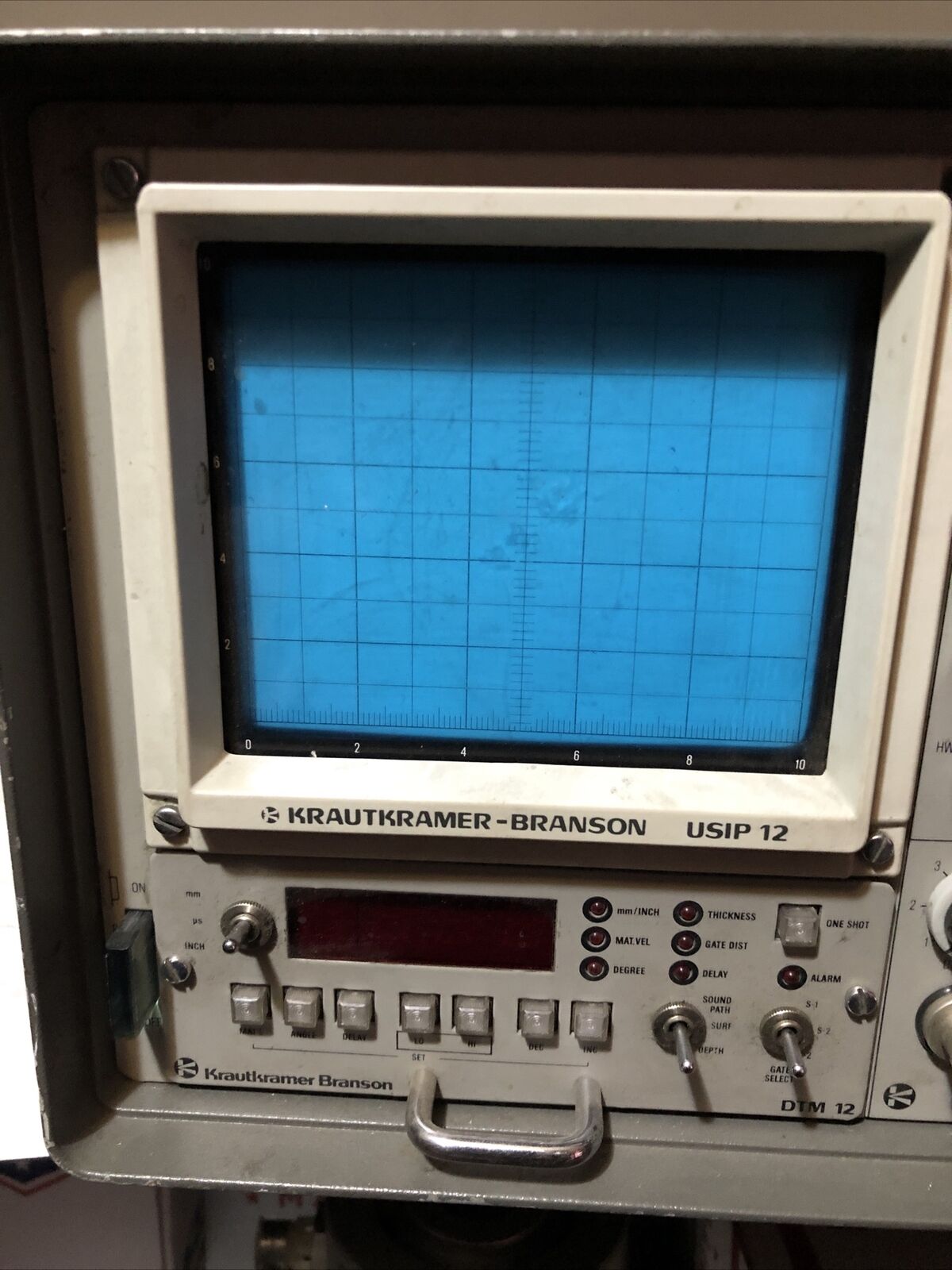 Krautkramer-Branson Usip-12,Dtm 12 Ultrasonic Flaw Detector 29321-1584, L679,Bl