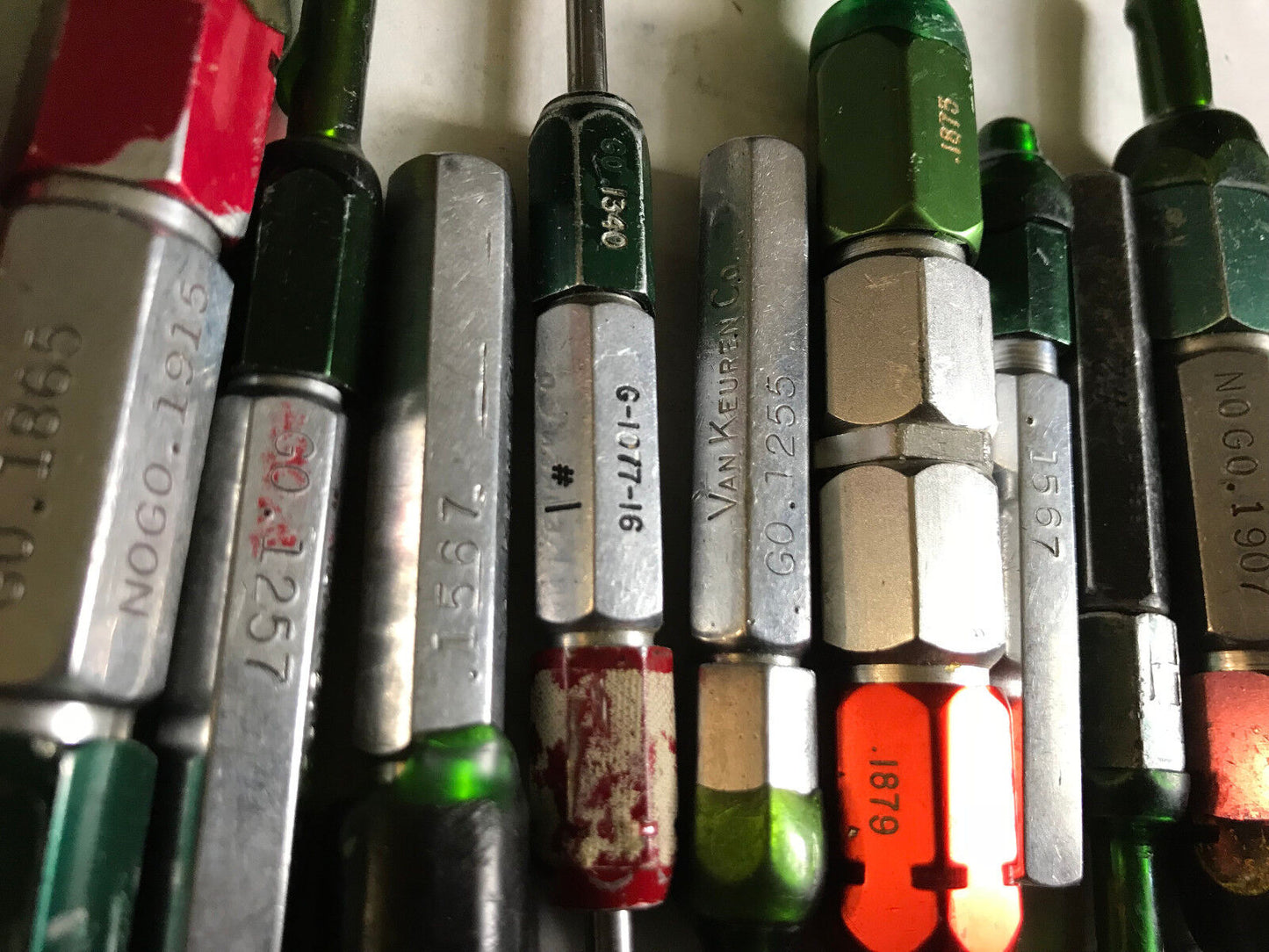 Lot Plug Gage Go Nogo Van Keuren .1865,1915,1902,1907,1800,1830,1876,1875,Es