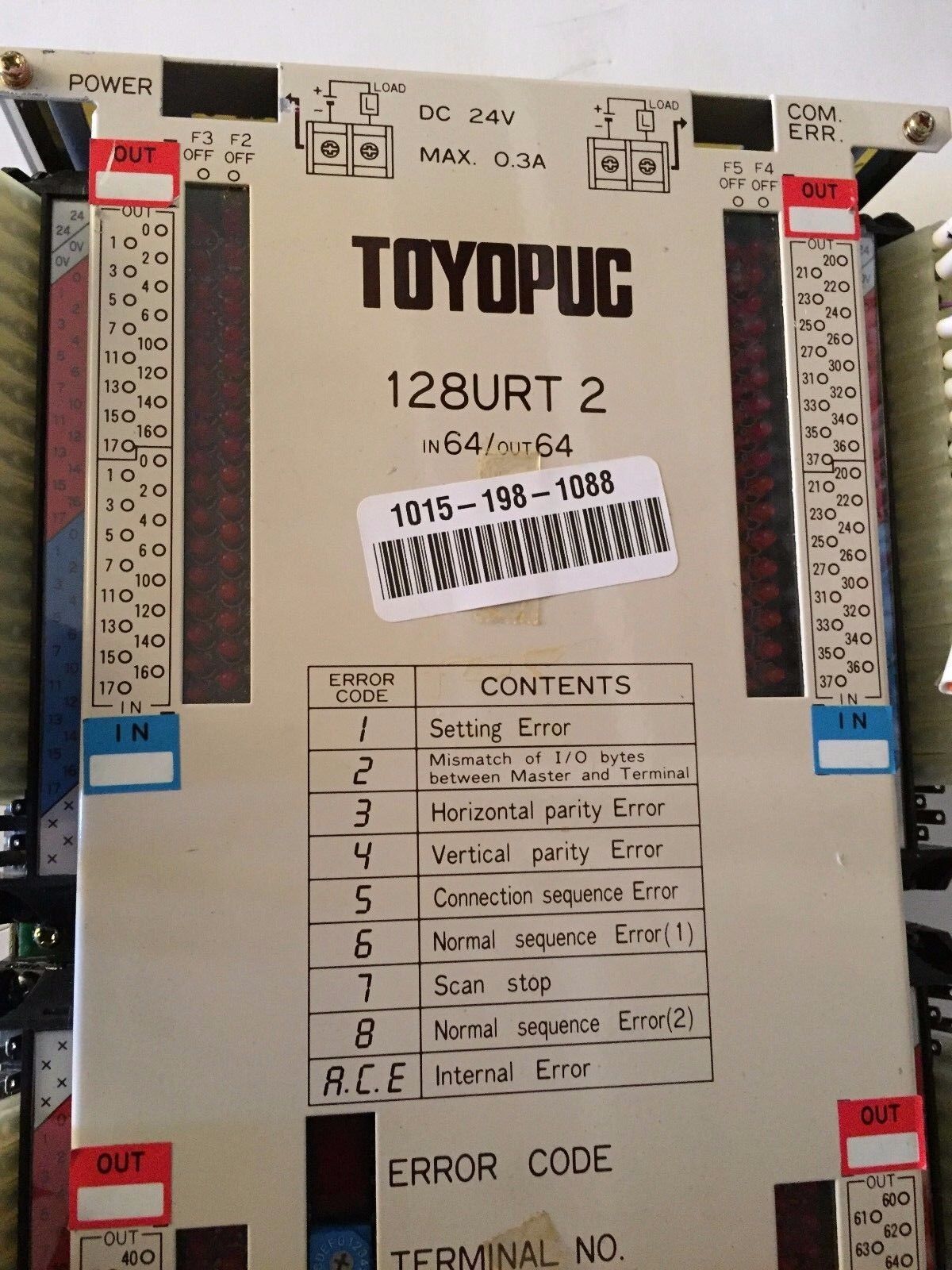 Toyoda Machine Txu-2700 Toyopuc 128Urt 2 Programming Module,Ax