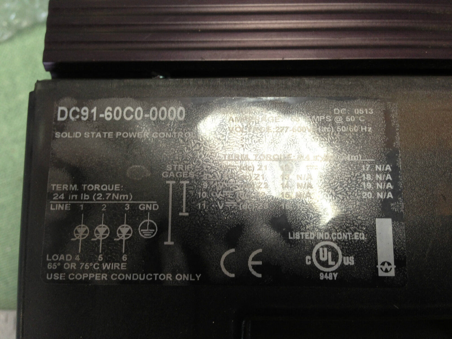 Watlow Din-E-Mite Controller Dc91-60C0-0000 With  Nmb 3115Fs-12T-B30,Tn