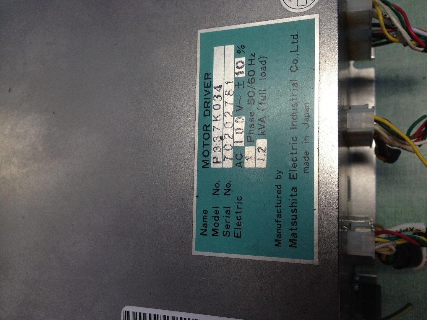 Matsushita P337k034,Panasonic P337k034 Panadac Servo Motor Driver,Ao