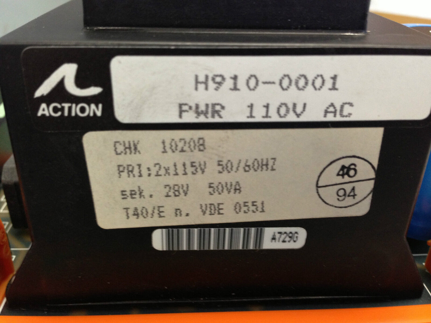 Action Instruments H910-0001 Slimpak 24Vdc Power Supply Rs Nt 115Vac/24Vdc 1A,To
