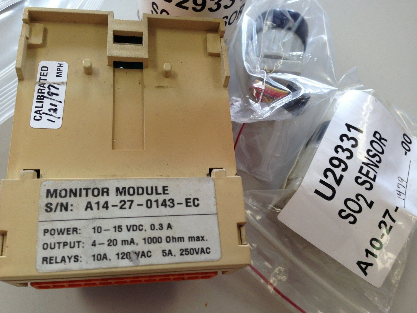 Wallace & Tiernan Monitor Module U29331 So2 Gas Sensor/Monitor Ppm So2,Tl