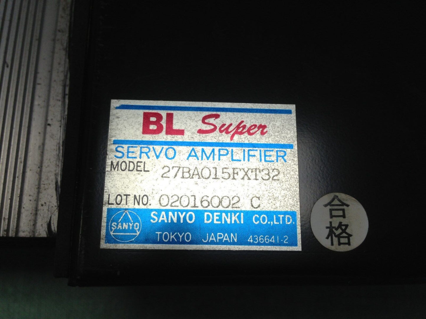 Kawasaki/ Sanyo Denki 27Ba015fxt32 Bl Super Servo Amplifier,Td