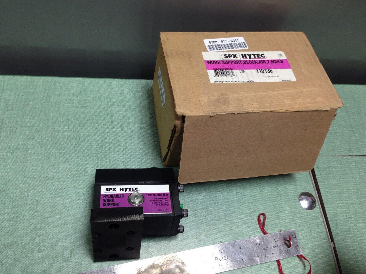 New Spx Hytec 110136 Model B Work Support Block,Air,7500Lb Capacity,Ta