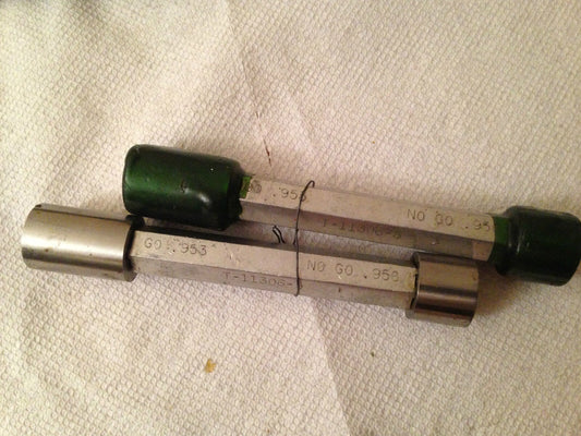 Lot 2 The Pipe Machinery 953,956 Inspection Gage Go No Go Plug Gage .953 .956,Ag