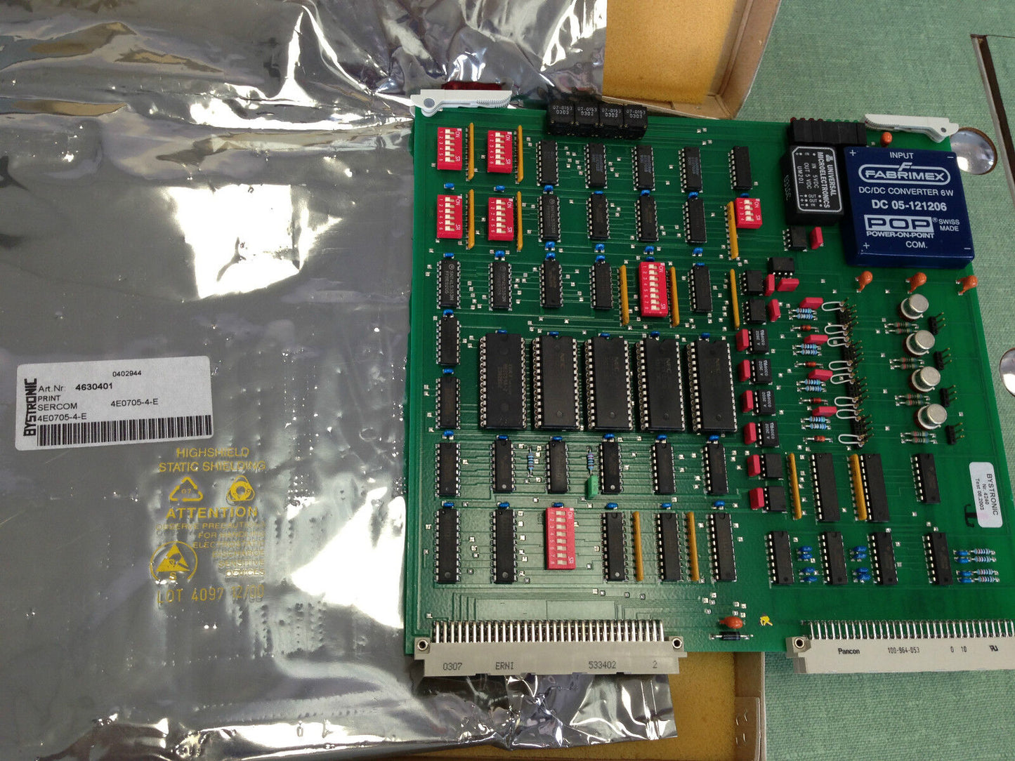 Bystronic 4630401 Sercom Control Circuit Board,4E0705-4-E Nr. 4240 E0705-S-E,Tl