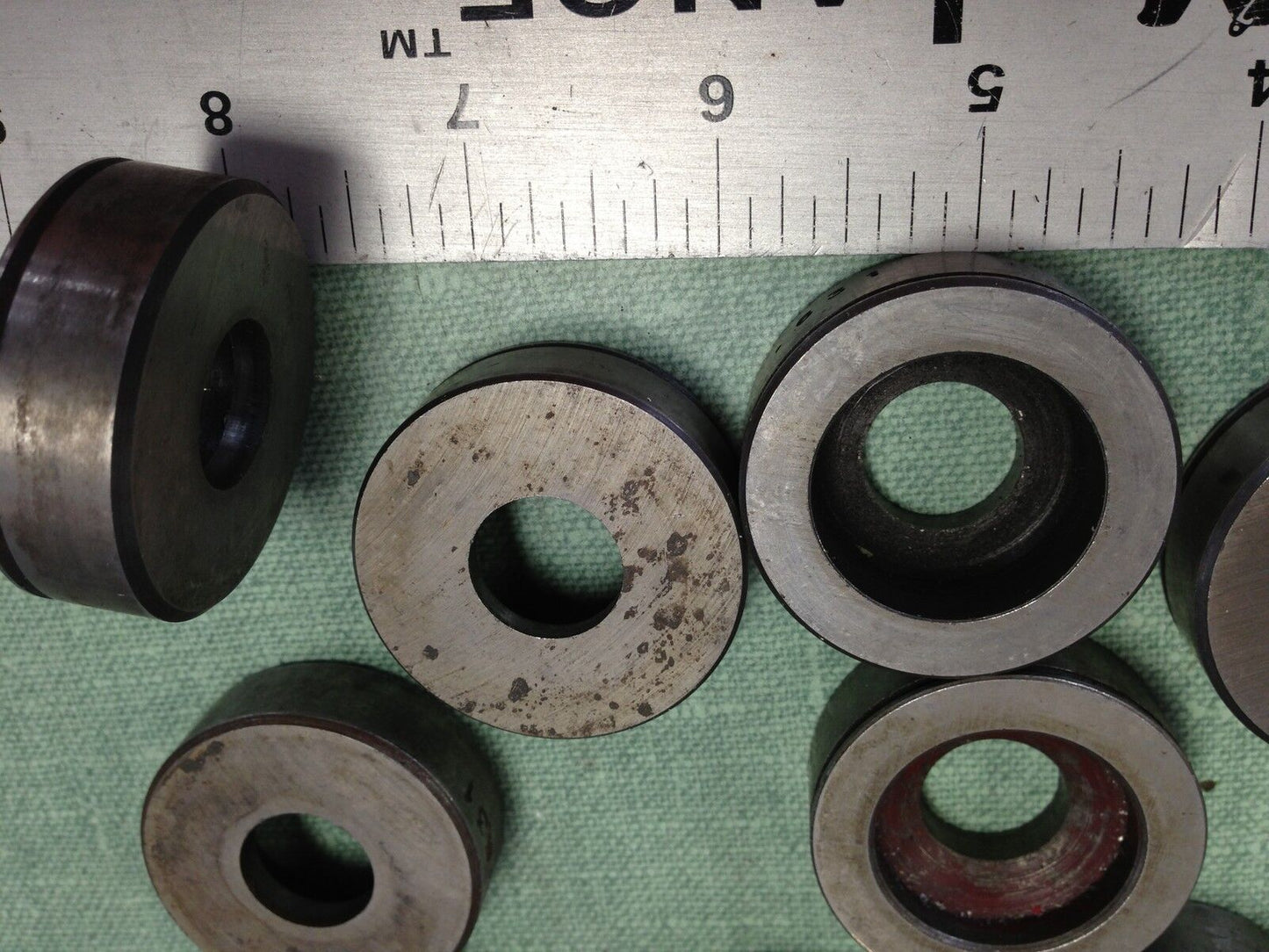Lot 10 Sets Strippit Round Punches & Dies,625,.6250,0.6250",.631 Punch Die,To