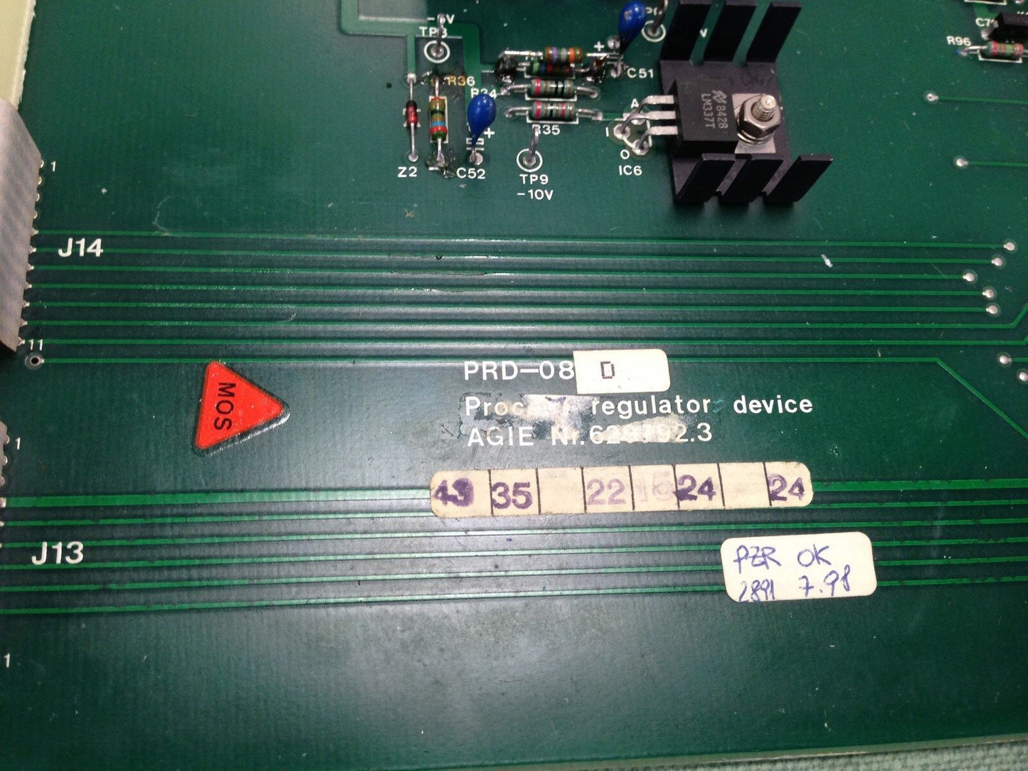 Agiepuls Mm Wire Edm Agie 629792.3,Power Module Prd-08 D Process Regulator,Ag